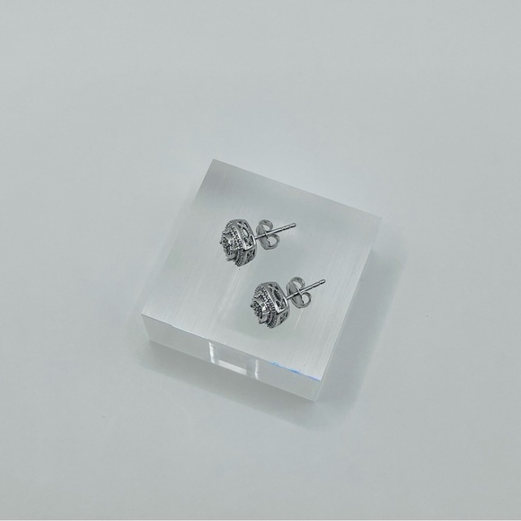 Cushion Cut Natural Diamond Studs - Picture 5 of 6